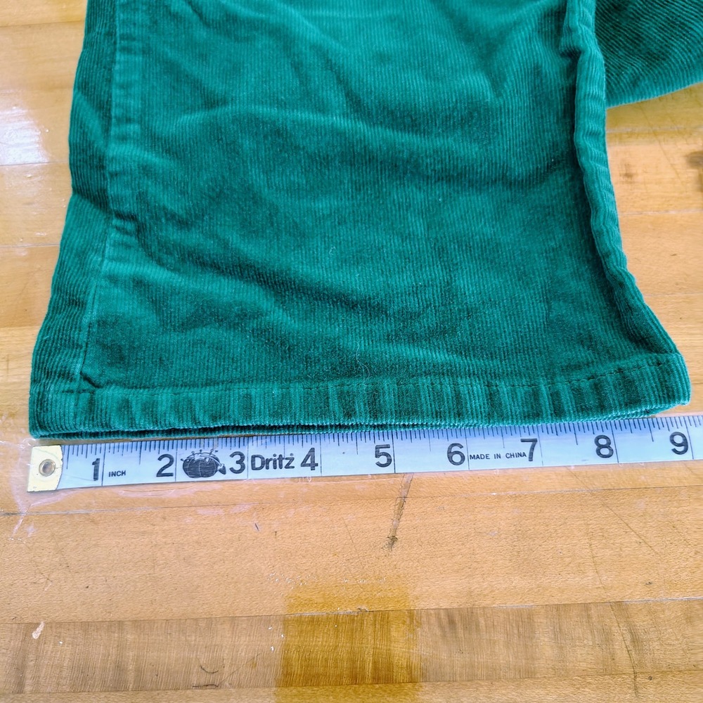 Talbots Petites Curvy Straight Leg Corduroy Pants Green 6P Stretch 05/12 fun - Picture 10 of 11